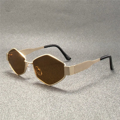 Vintage Punk Sunglasses with Round Metal Frame Elite - WO2MEN