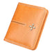 Wallet Compact Zipper Card Holder with Cross Emblem - Orange