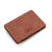 Compact PU Leather Wallet with Zip Coin Pocket - Coffee