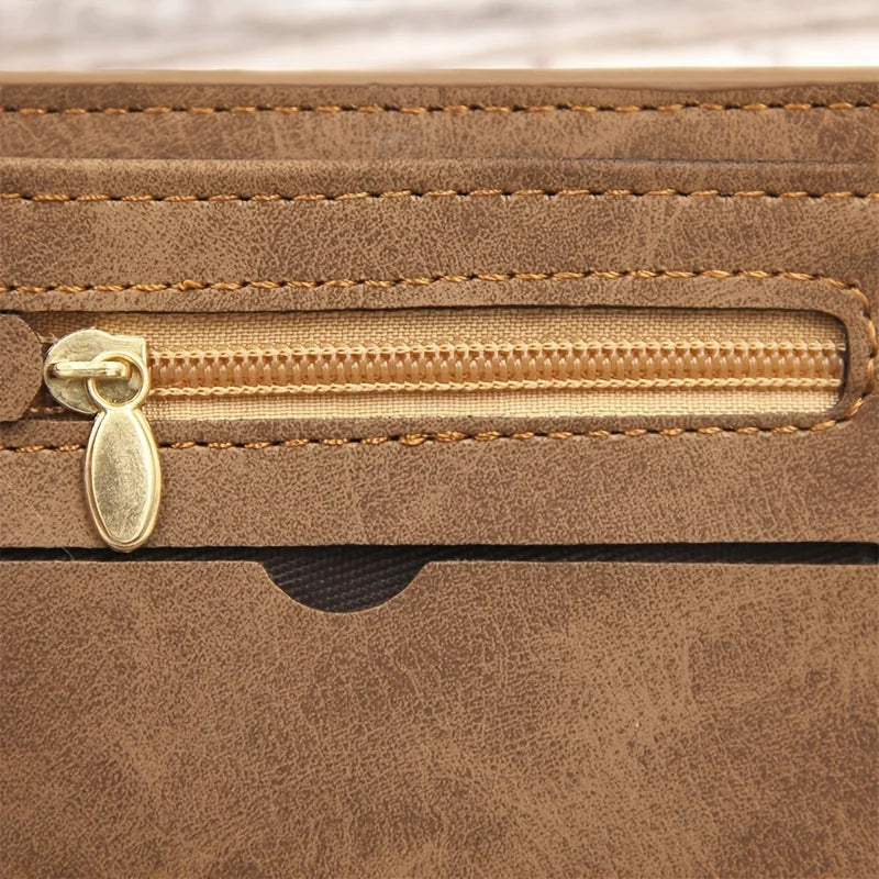 Mini Wallet Card Holder with Zipper Closure Premium