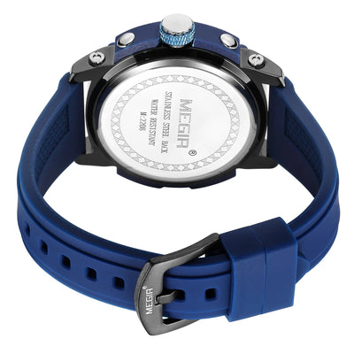 Chronograph Watch with Date Display and Luminous Hands