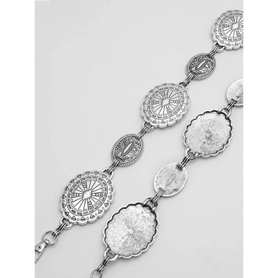 Waist Chain Belt with Concho Medallions Adjustable
