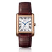Classic Square Case Leather Strap Quartz Watch - A