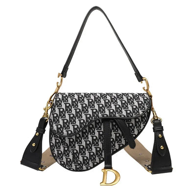 Monogram D Dual Bag Crossbody and Clutch Satchel Bag