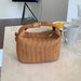 Woven Bucket Crossbody Bag for Seaside Getaways Essence - Brown