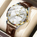 Watch Classic Roman Quartz Dial Strap Prestige Limited - Gold White