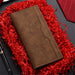 Long Wallet with Multiple Card Slots And Zipper Pocket - Light Brown