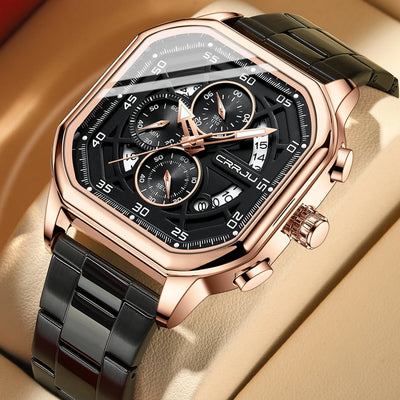 Contour Square Chronograph Timepiece With Subdials