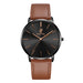 Watch Featuring Leather Strap and Quartz Movement - Colour 6