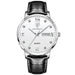 Men's Quartz Watch with Roman Dial And Day Date Display - Silver White