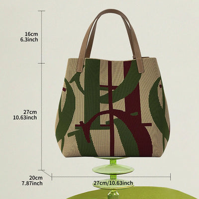 Abstract Joy Tote Large Capacity Handbag for Everyday