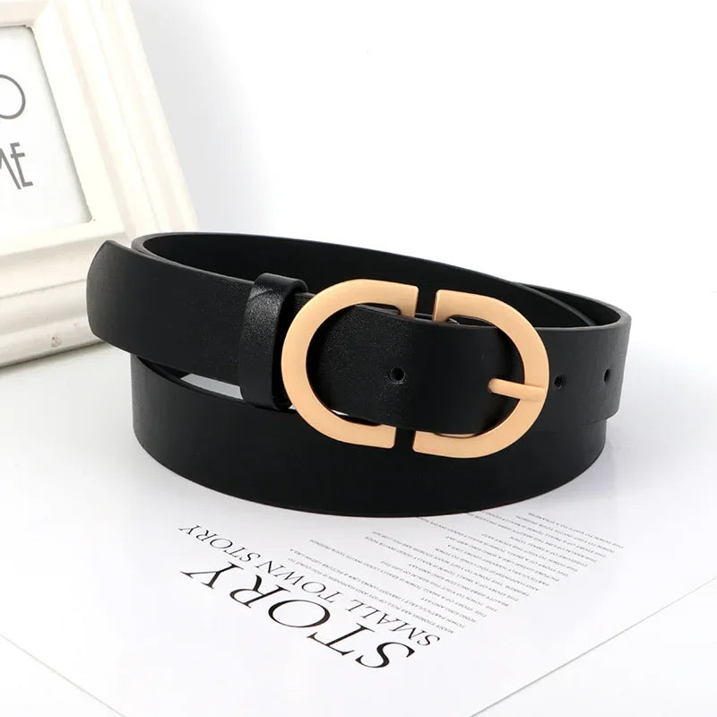 Belt with Double Ring Buckle for Everyday Wear