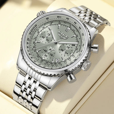 Chronograph Wristwatch with Date Display Subdials