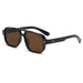 Sunglasses Double Bridge UV400 Eyewear - Black Brown