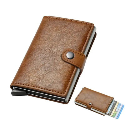 Minimal Card Holder Wallet with Quick Pop Up Access - WO2MEN