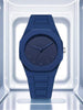 Minimalist Quartz Wristwatch with Plastic Case - Blue