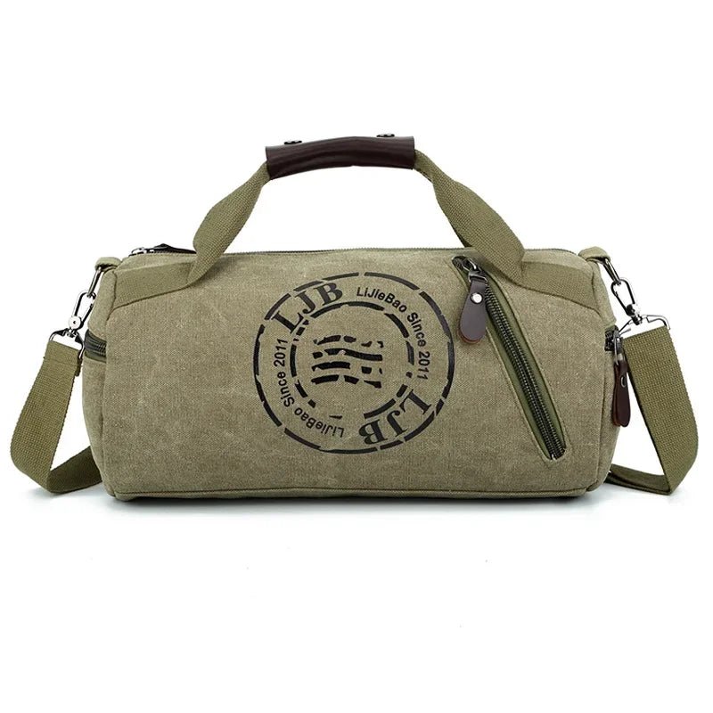 Durable Canvas Duffel Bag for Travel and Gym Use
