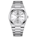 Luxury Sport Quartz Watch with Luminous Day Date - Silver White
