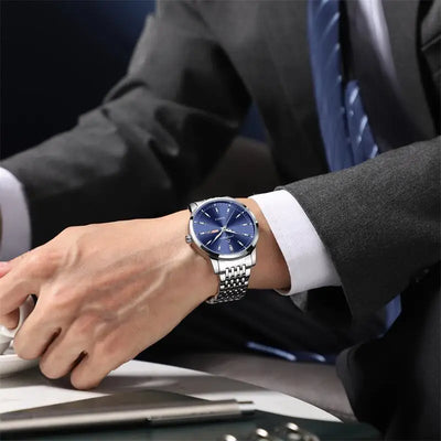 Quartz Wristwatch with Luminous Hands and Date