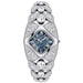 Luxury Ladies Watch Bracelet with Embellished Band - Silver Blue