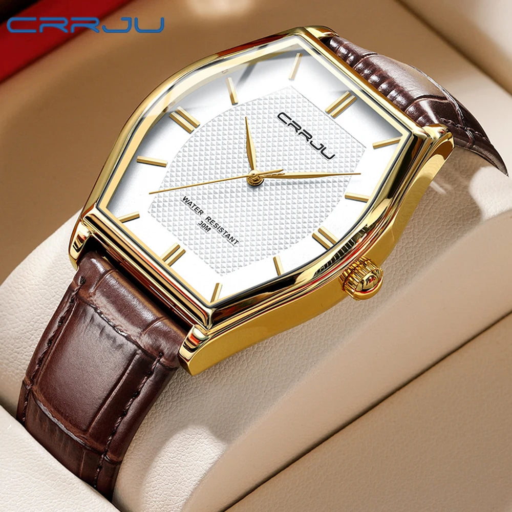 Tonneau Form Timepiece With Classic Band For Dailywear