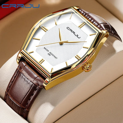 Tonneau Form Timepiece With Classic Band For Dailywear