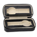 Watch Storage Box Leatherette with Zipper - Black 2 Grids