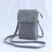 PU Leather Crossbody Bag with Flap Closure Compact - Grey Matte