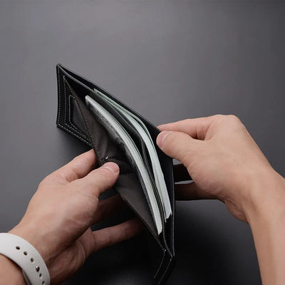 Folding Card Wallet with Slim Profile and Card Holder