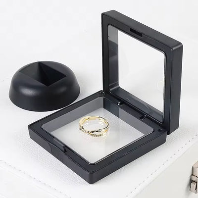 Refined Floating Frame Jewelry Box Display Set Rings - WO2MEN