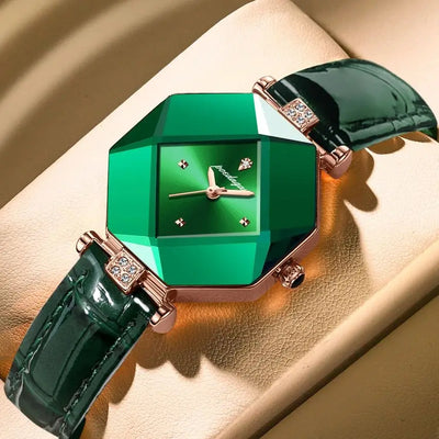 Octagonal Dial Quartz Watch for Women Elegant Timepiece