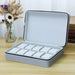 Watch Box PU Leather Travel Case with zip Closure - Grey 10