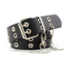 Belt Studded PU Leather Chain with Star Grommets - Round With Chain