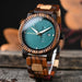 Wooden Wristwatch With Week Display And Date Calendar - Men V5