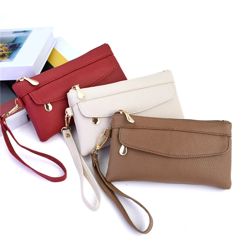 Long Design Wallet with Zipper Pocket Card Holder