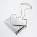Square Envelope Crossbody Bag with Chain Strap - Silver
