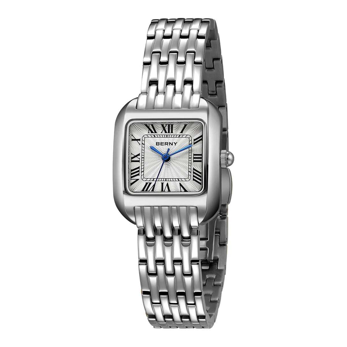 Square Women's Quartz Watch with Stainless Steel Band