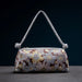Shoulder Bag Embroidered Silk Floral Detailing - Color Fifteen