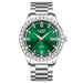 Elegant Womens Quartz Watch With Luminous Dial - Silver Green