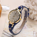 Women's Minimalist Quartz Timepiece Round Dial - Blue
