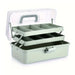 3 Layer Craft Organizer Case with Adjustable Dividers - Light Green