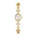 Elegant Floral Bracelet Watch with Dial Details - Gold