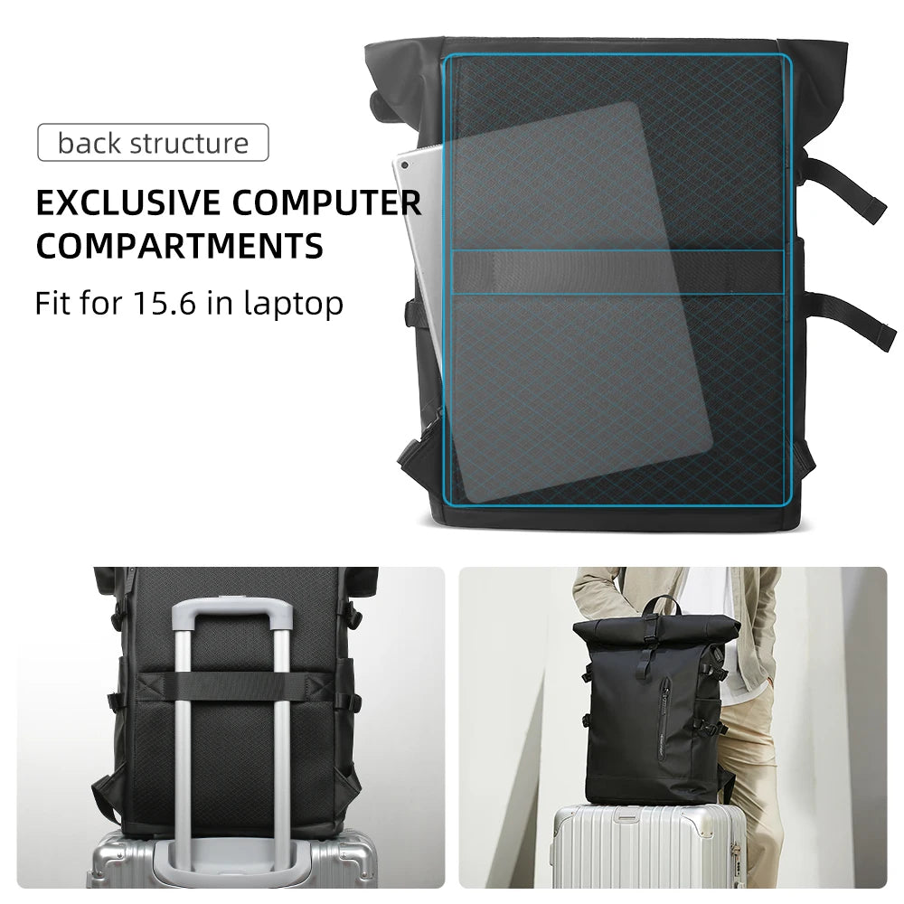 Expandable Travel Backpack With Laptop Compartment