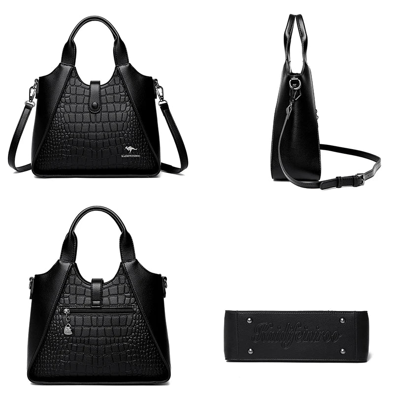 Structured Handbag with Top Handle and Removable Strap