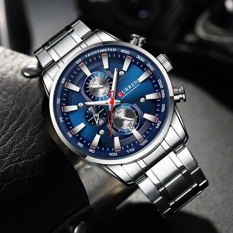 Sport Chronograph Watch with Complete Calendar