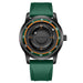 Planet Design Floating Magnetic Pointer Watch - Green Silicone