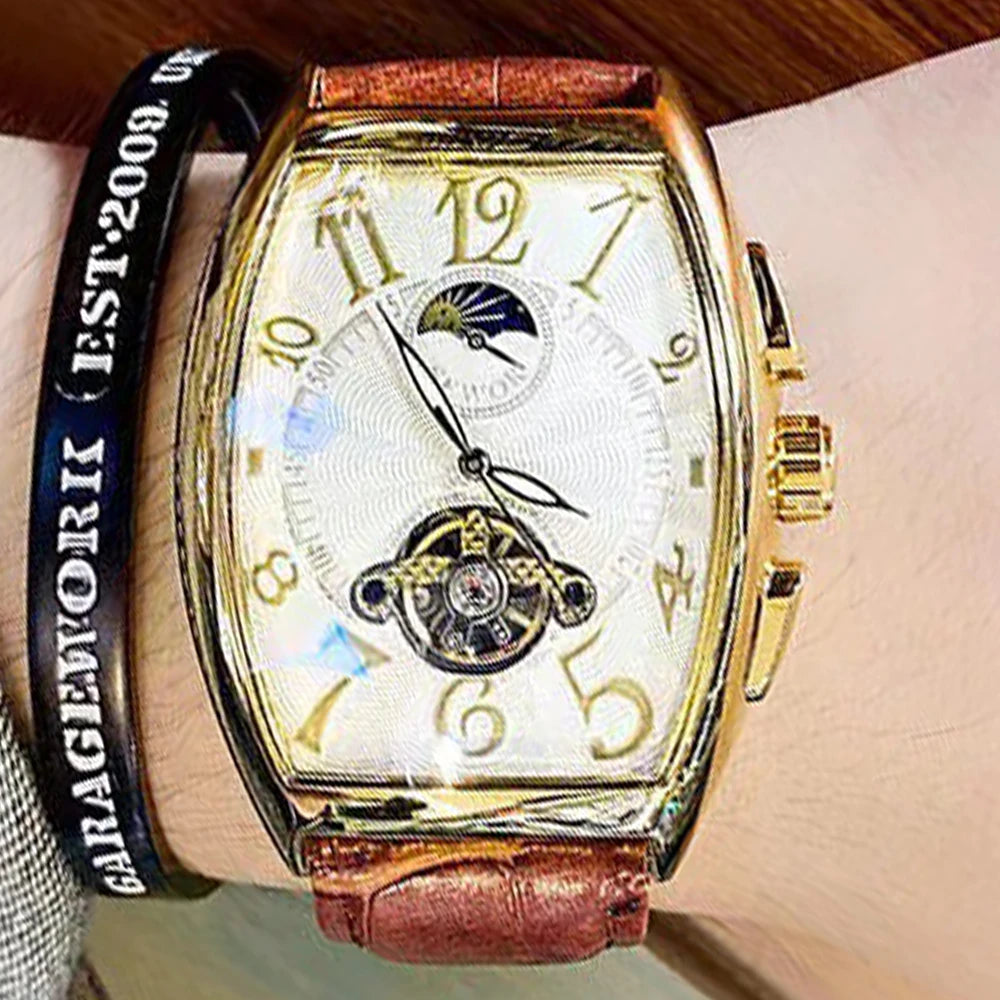 Automatic Mechanical Wristwatch Tourbillon Skeleton