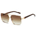 Sunglasses Retro Square Pilot Frame for Day Driving - Gradient Tawny