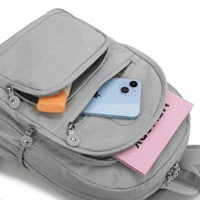 Backpack with Front Pocket and Multiple Pockets