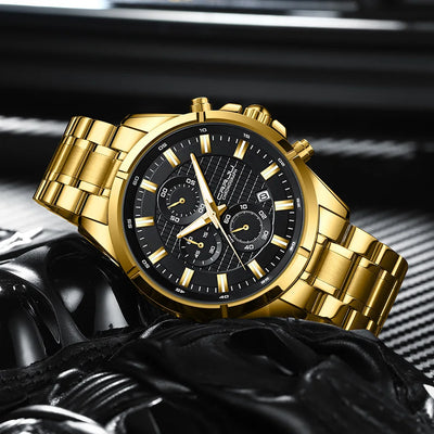 Artisan Chronograph Timepiece With Grid Dial Signature